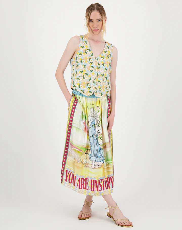 Vanessa Venus Printed Midi Skirt