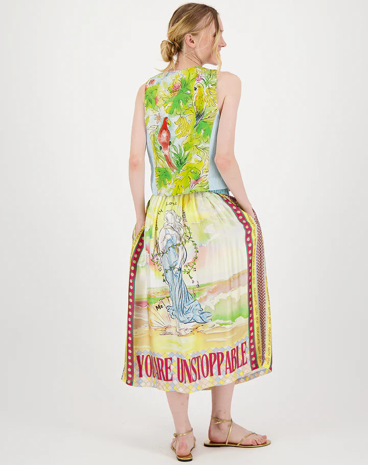 Vanessa Venus Printed Midi Skirt