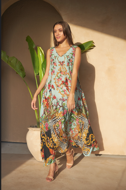 Daphne Dress | Zebra Multicolour