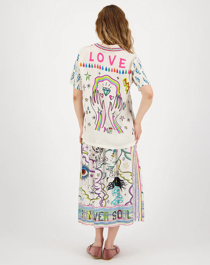 Vanessa Enlightenment Printed Midi Skirt