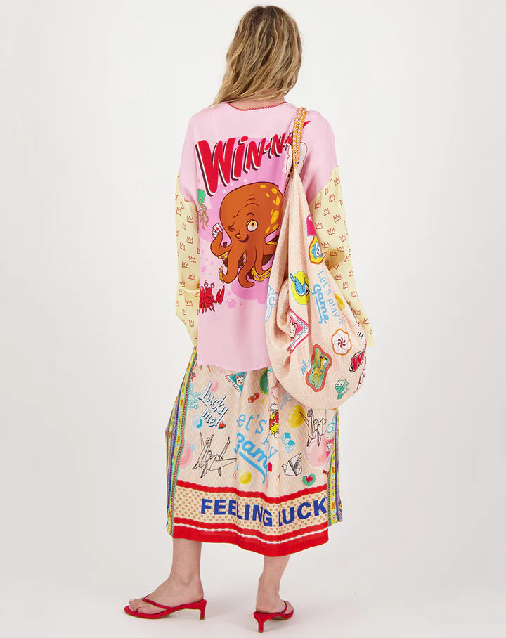 Vanessa Lucky Me Printed Midi Skirt