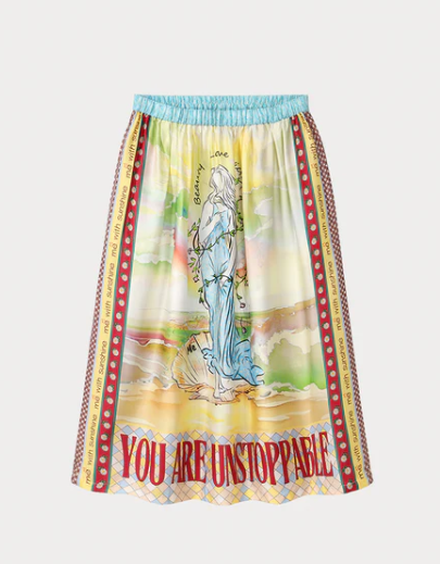 Vanessa Venus Printed Midi Skirt